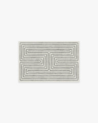 Labyrinth Black & Ivory Rug by Jonathan Adler