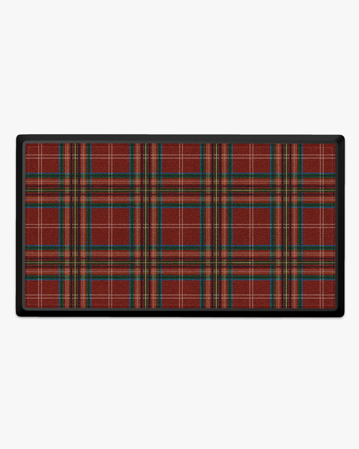 Winter Tartan Red Large Doormat