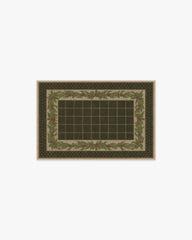 Pine Border Dark Olive Rug