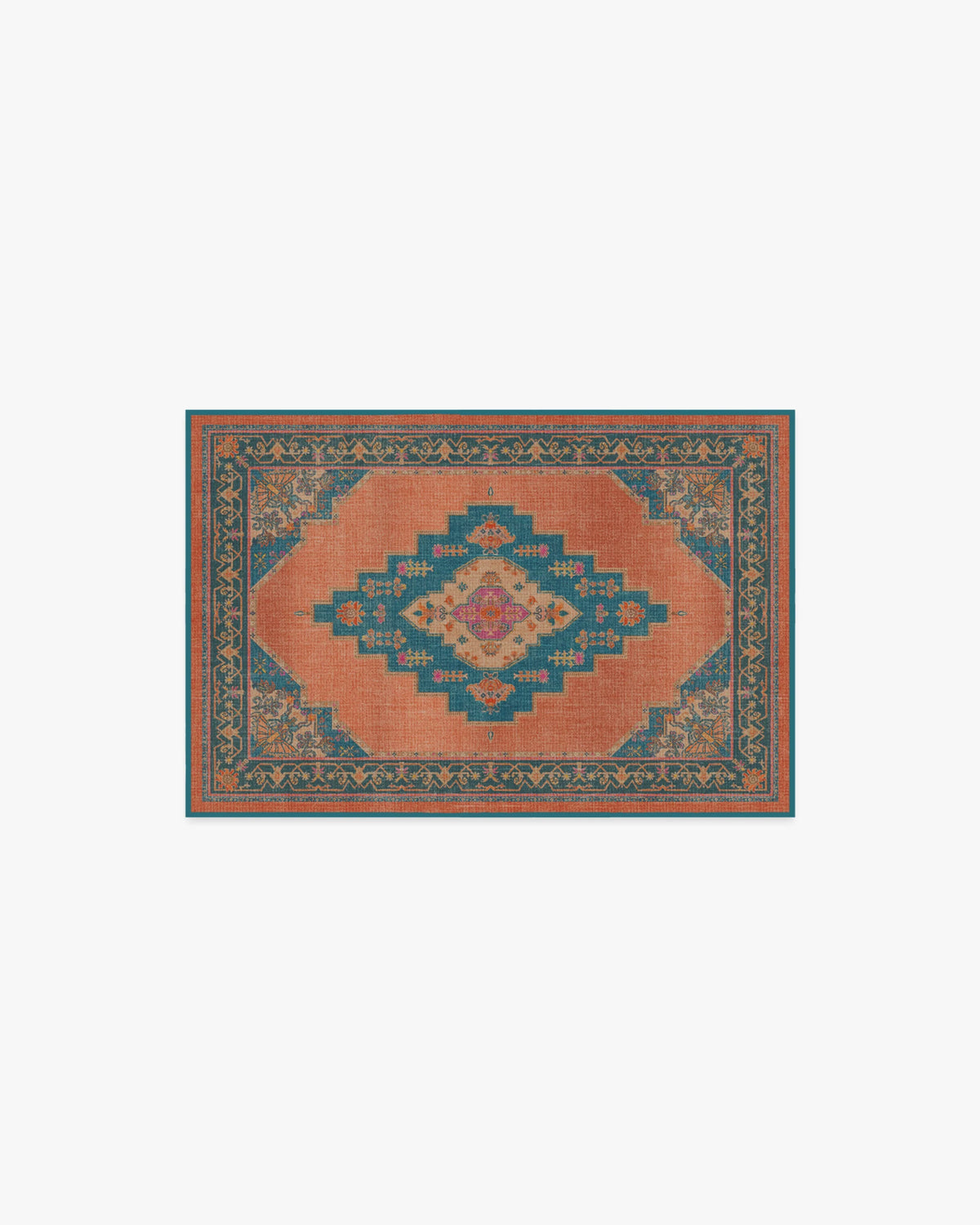 Sunset Bazaar Tropic Coral Flatwoven Rug by Matthew Williamson