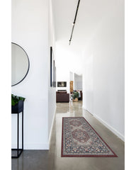 Hendesi Heriz Bordeaux Flatwoven Rug