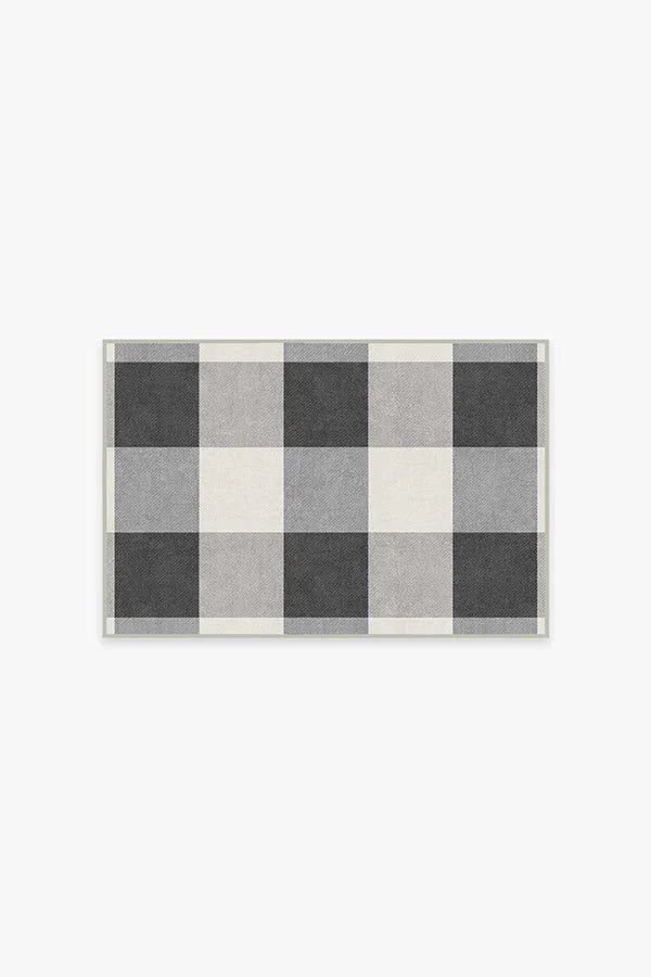 Buffalo Plaid Black & White Rug