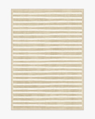 Elin Stripe Latte Cream Flatwoven Rug by goop