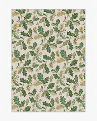 Oak Leaves Green Flatwoven Rug