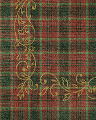 Tartan Trim Red & Gold Rug