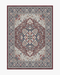 Hendesi Heriz Bordeaux Flatwoven Rug