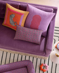Piccadilly Fuchsia Woven Throw Pillow by Jonathan Adler