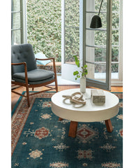 Verena Teal Blue Flatwoven Rug