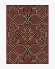 Kian Red Flatwoven Rug by Martyn Lawrence Bullard