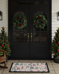 Snow Globes Pink Large Doormat