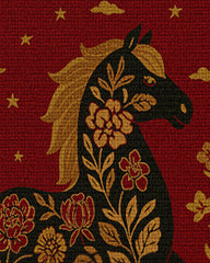Year of the Horse Large Doormat