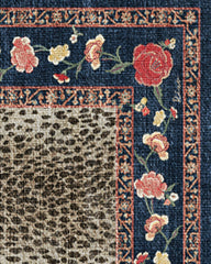 Kensington Sapphire & Brown Flatwoven Rug by RIXO