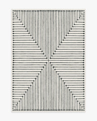 Inkdrop Black & Ivory Rug by Jonathan Adler