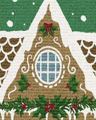 Gingerbread House Green Large Doormat
