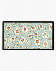 Holiday Robbins Blue Large Doormat