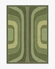 Paradox Green Flatwoven Rug by Jonathan Adler