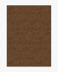 Labyrinth Brown & Orange Rug by Jonathan Adler