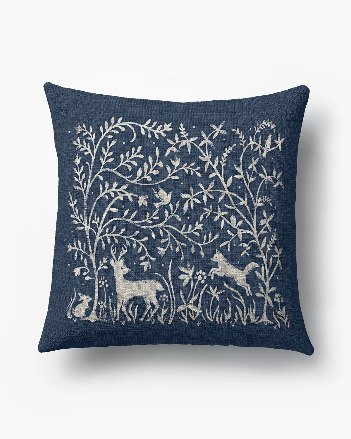 Sylva Navy Woven Throw Pillow