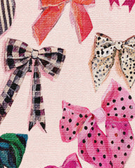 Festive Bows Pink Multicolor Rug