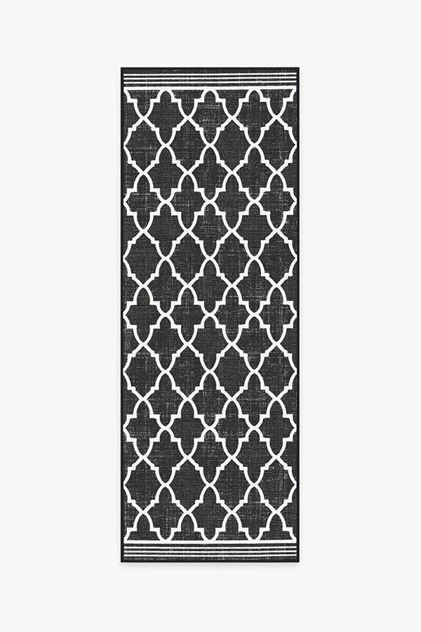 Varia Trellis Black Outdoor Rug
