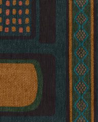 Nerissa Teal & Gold Flatwoven Rug by Architectural Digest