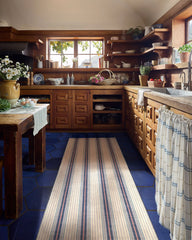 Cosette Stripe Ivory & Indigo Flatwoven Rug