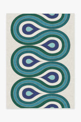 Milano Peacock Flatwoven Rug by Jonathan Adler