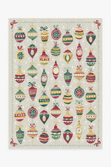 Festive Garland Holiday Shortbread Flatwoven Rug