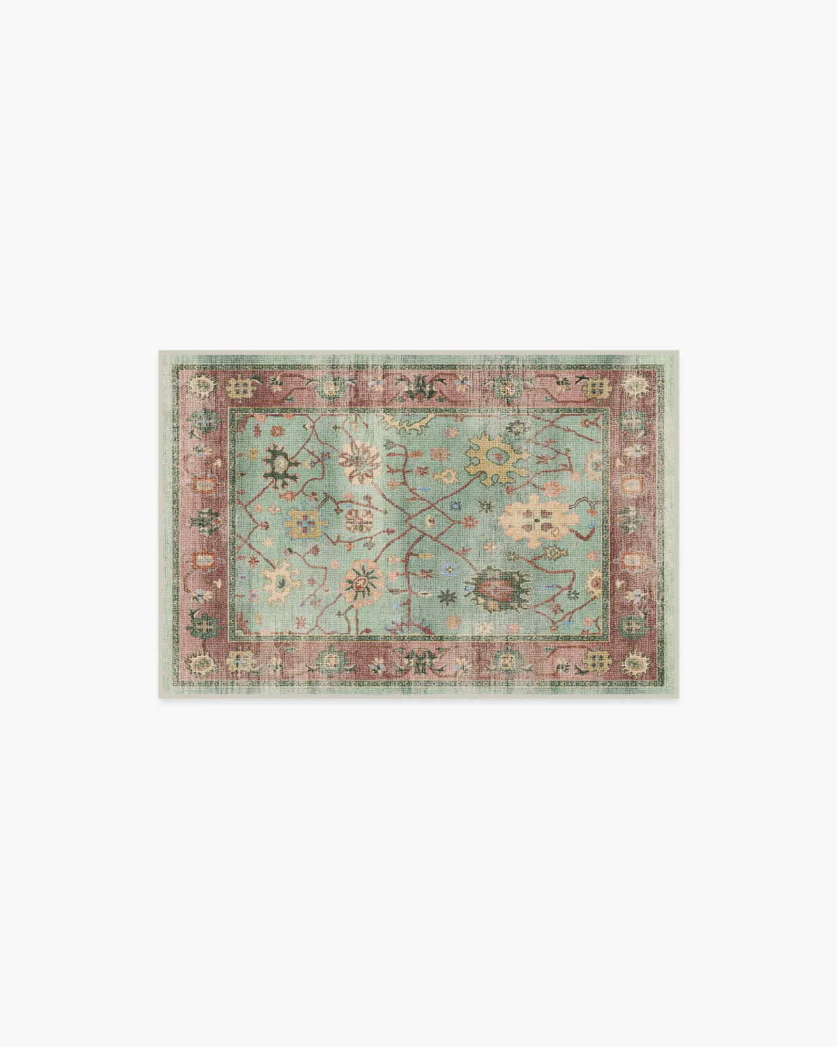 Jemima Sage and Rosewood Flatwoven Rug