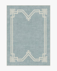 Chrysler Border Chambray Blue Rug by The Hiltons