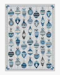 Festive Garland Blue Flatwoven Rug