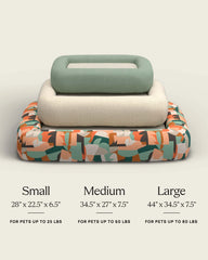 Navy Boucle Bolster Pet Bed