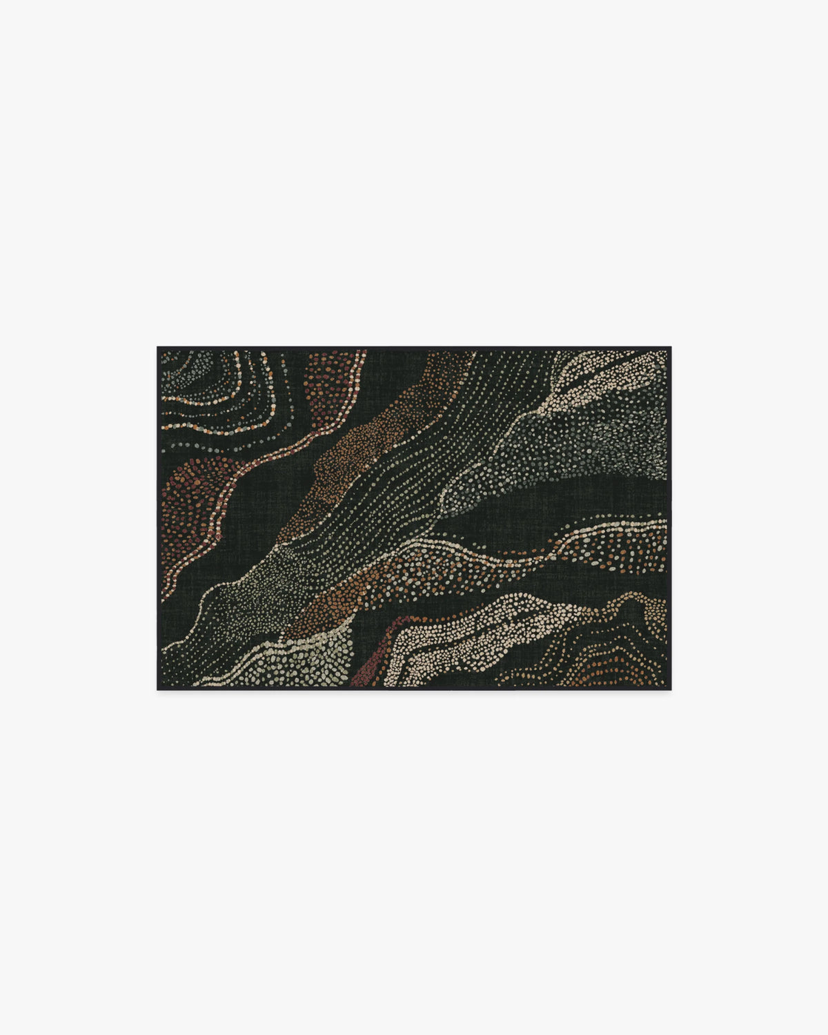 Adorned Black Multicolor Flatwoven Rug by Malene Barnett