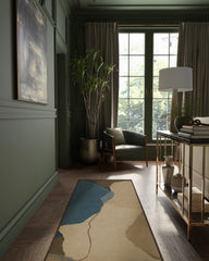 Loire Natural Denim Blue Flatwoven Rug by Nina Takesh