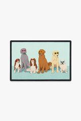 Dog's Day Out Blue Doormat by Gray Malin