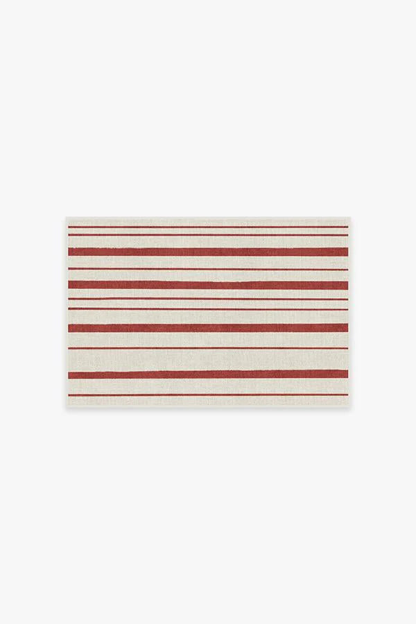 Hudson Stripe Red Rug