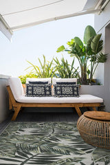 Filifera Palm Green Outdoor Rug