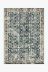 Celestine Teal Blue Flatwoven Rug