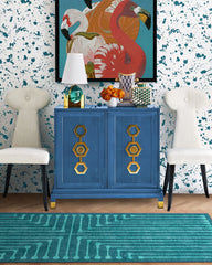 Inkdrop Blue & Teal Rug by Jonathan Adler