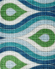 Milano Blue Woven Throw Pillow by Jonathan Adler