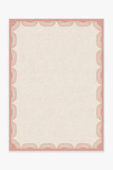 Fringe Pink & Ivory Flatwoven Rug by Gray Malin