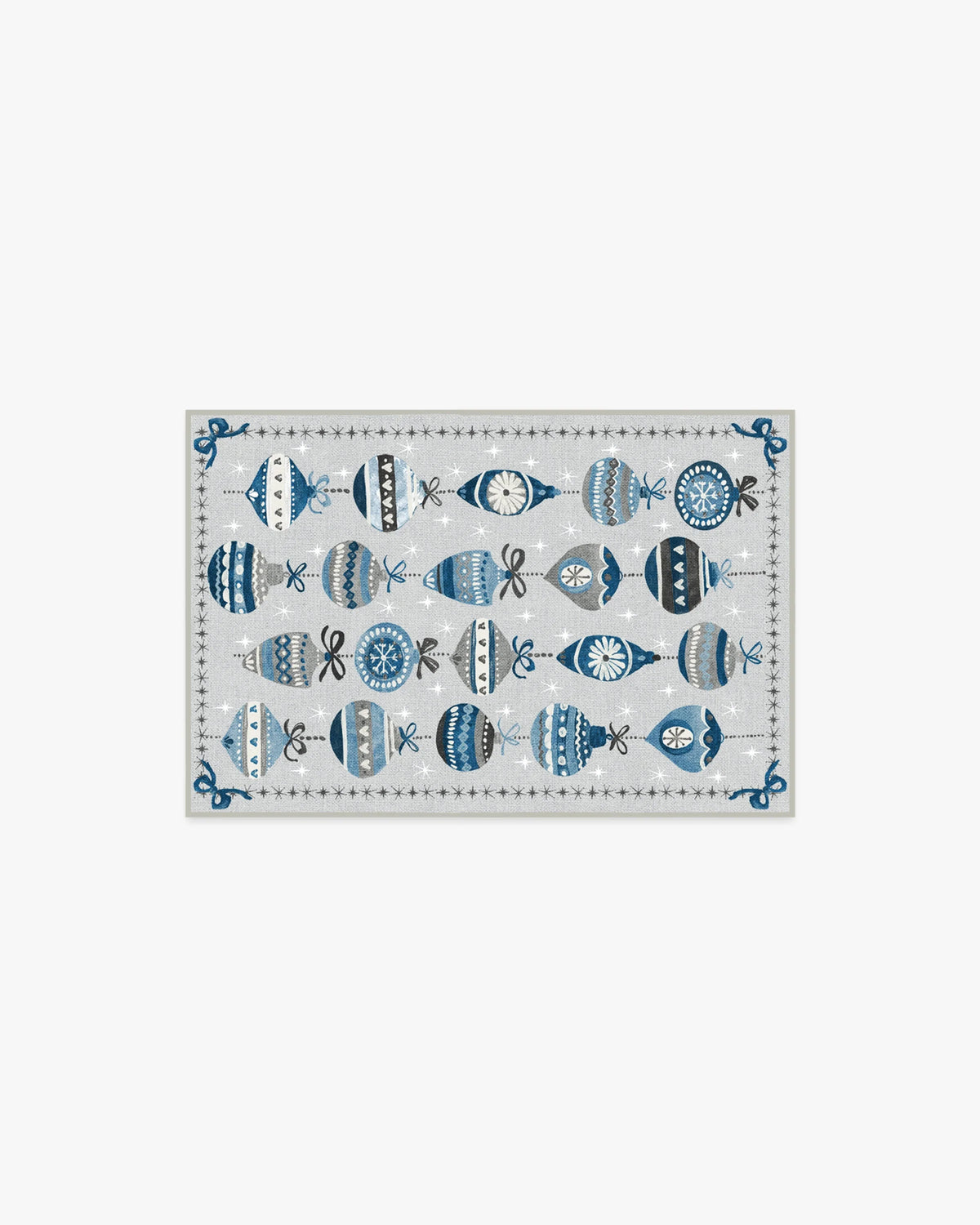 Festive Garland Blue Flatwoven Rug