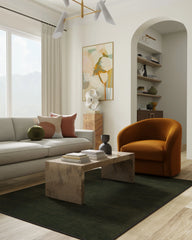 Nico Solid Olive Flatwoven Rug