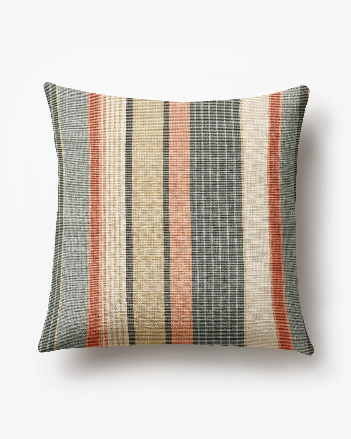 Skylar Stripe Neutral Multicolor Woven Throw Pillow