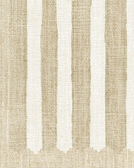 Elin Stripe Latte Cream Flatwoven Rug by goop