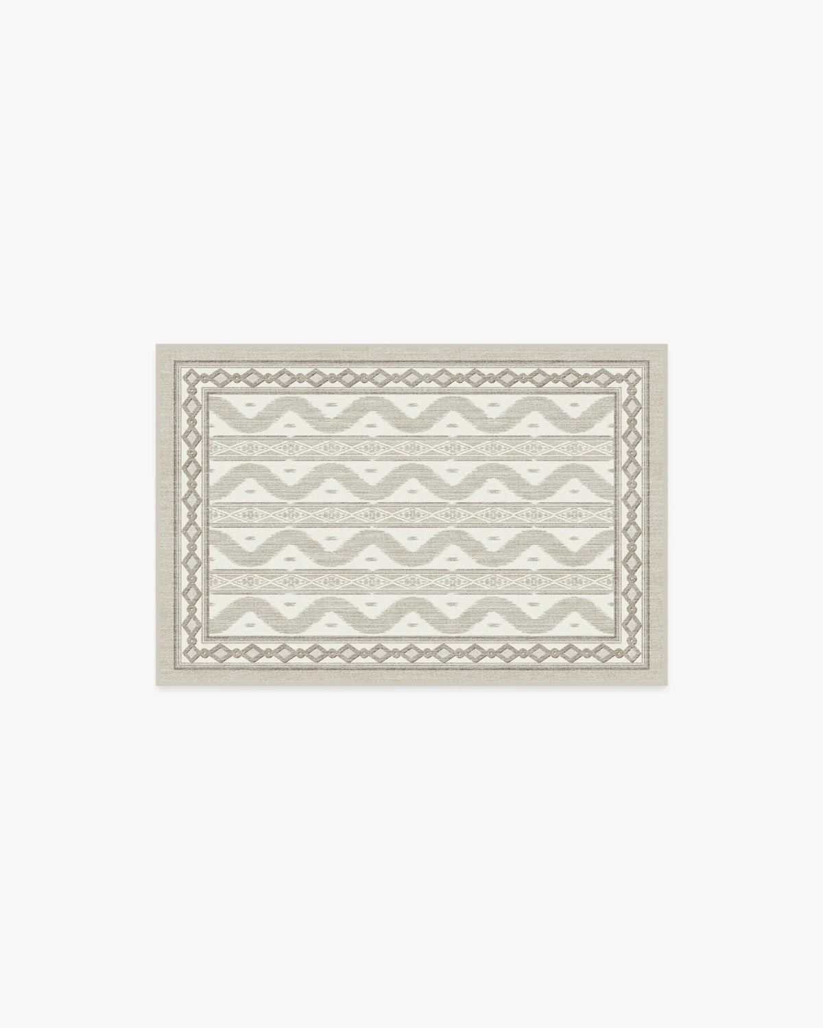 Ava Ikat Beige Flatwoven Rug by Mrs. Alice