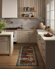 Alder Rust Red & Blue Rug