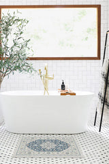 Safiya Teal Sage Bath Mat