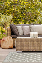 Cleo Trellis Natural Outdoor Rug