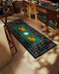 Lion’s Cub Charcoal Multicolor Flatwoven Rug by RIXO